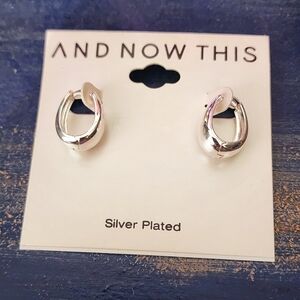 Silver Plated Chunky Mini Hoop Earrings